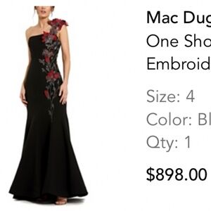 Mac Duggal Black evening gown